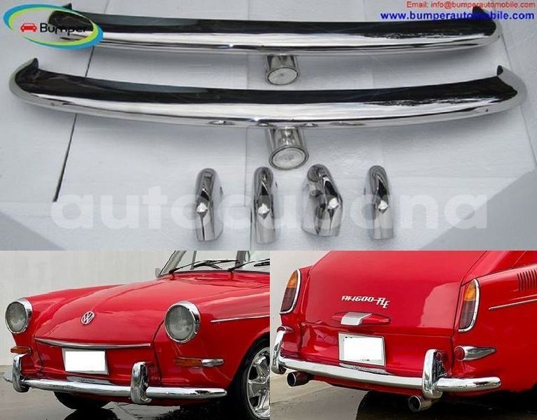 Big with watermark 800 volkswagen type 3 stainless steel bumpers 1963 1969 1